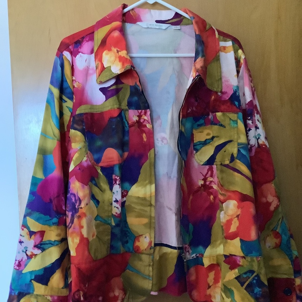 Erin London Spring‎ Colorful Jacket Plus 1x